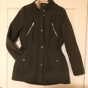 Liz Clairborne Outerwear Army Green Medium Coat